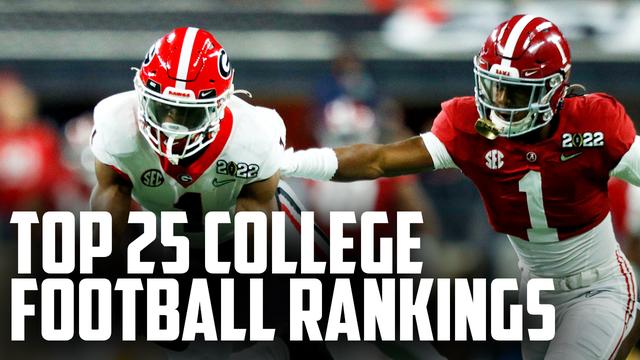 WATCH: Top 25 college football rankings 2022