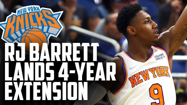WATCH: RJ Barrett lands four-year extension with the New York Knicks