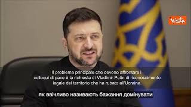 Piani pace Ucraina, Zelensky: Putin vuole infrangere il principio d’integrità territoriale